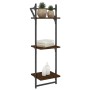 Wall shelves 3 levels bars 2 units brown oak 30x25x100 cm by , Shelves and shelves - Ref: Foro24-836262, Price: 27,36 €, Disc...