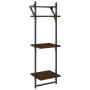 Wall shelves 3 levels bars 2 units brown oak 30x25x100 cm by , Shelves and shelves - Ref: Foro24-836262, Price: 27,36 €, Disc...