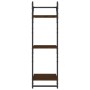 Wall shelves 3 levels bars 2 units brown oak 30x25x100 cm by , Shelves and shelves - Ref: Foro24-836262, Price: 27,36 €, Disc...