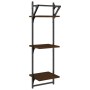 Wall shelves 3 levels bars 2 units brown oak 30x25x100 cm by , Shelves and shelves - Ref: Foro24-836262, Price: 27,36 €, Disc...