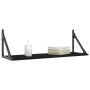 Wall shelves 2 pcs engineered wood black 80x25x25.5 cm by , Shelves and shelves - Ref: Foro24-836338, Price: 42,92 €, Discoun...