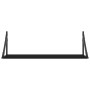 Wall shelves 2 pcs engineered wood black 80x25x25.5 cm by , Shelves and shelves - Ref: Foro24-836338, Price: 42,92 €, Discoun...