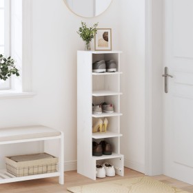 Shoe rack made of solid white pine wood 28x30x104 cm by , Shoe racks and shoe organizers - Ref: Foro24-837389, Price: 57,08 €...