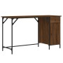 Brown oak engineered wood computer desk 131x48x75cm by , Desks - Ref: Foro24-836222, Price: 79,05 €, Discount: %