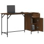 Brown oak engineered wood computer desk 131x48x75cm by , Desks - Ref: Foro24-836222, Price: 79,05 €, Discount: %