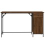 Brown oak engineered wood computer desk 131x48x75cm by , Desks - Ref: Foro24-836222, Price: 79,05 €, Discount: %