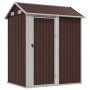 Brown galvanized steel garden shed 192x152.5x237 cm by , Sheds - Ref: Foro24-364532, Price: 279,04 €, Discount: %