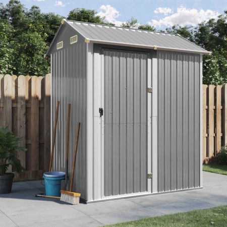 Garden shed light gray galvanized steel 192x152.5x237cm by , Sheds - Ref: Foro24-364530, Price: 301,52 €, Discount: %