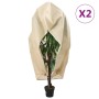 Cubierta para plantas con cremallera 2 uds 70 g/m² 1,55x1,55 m de , Accesorios de jardinería - Ref: Foro24-364877, Precio: 20...