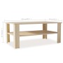 Mesa de centro madera de ingeniería roble 100x59x42 cm de vidaXL, Mesas de centro - Ref: Foro24-244858, Precio: 61,92 €, Desc...