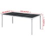 Black steel garden table 190x90x74 cm by vidaXL, Garden tables - Ref: Foro24-43307, Price: 101,37 €, Discount: %