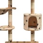 Cat scratching post, 125cm tall, beige with paw prints, made of sisal. by vidaXL, Cat furniture - Ref: Foro24-170483, Price: ...