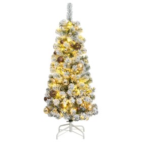 Artificial Christmas tree with hinges 150 LED and balls 150 cm by , Christmas trees - Ref: Foro24-3210456, Price: 86,36 €, Di...