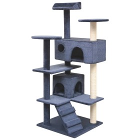 Cat scratching post sisal scratching post 125 cm dark blue by vidaXL, Cat furniture - Ref: Foro24-170479, Price: 89,99 €, Dis...