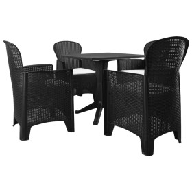 Garden dining set 5 pieces anthracite gray plastic rattan by , Garden sets - Ref: Foro24-276162, Price: 473,99 €, Discount: %