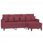 3-seater sofa with red fabric stool 180 cm by , Sofas - Ref: Foro24-3201095, Price: 350,48 €, Discount: %