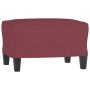 3-seater sofa with red fabric stool 180 cm by , Sofas - Ref: Foro24-3201095, Price: 350,48 €, Discount: %