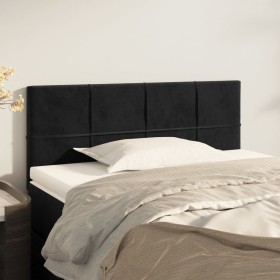 Black velvet headboard 90x5x78/88 cm by , Headboards and footboards - Ref: Foro24-346028, Price: 47,99 €, Discount: %