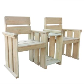 2-seater garden bench impregnated pine wood 150 cm by vidaXL, garden benches - Ref: Foro24-43260, Price: 79,73 €, Discount: %