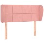 Kopfteil aus rosa Samt, 93 x 23 x 78/88 cm von , Kopf- und Fußteile - Ref: Foro24-3117185, Preis: 51,75 €, Rabatt: %