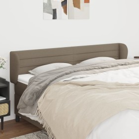 Taupe gray fabric headboard 203x23x78/88 cm by , Headboards and footboards - Ref: Foro24-3117310, Price: 79,99 €, Discount: %