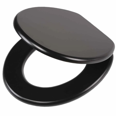 Tiger Soft Close Toilet Seat Leatherlook MDF Black 252540746 by Tiger, Toilet and bidet seats - Ref: Foro24-418330, Price: 51...