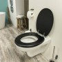 Tiger Soft Close Toilet Seat Leatherlook MDF Black 252540746 by Tiger, Toilet and bidet seats - Ref: Foro24-418330, Price: 51...