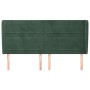 Headboard with dark green velvet ears 183x23x118/128cm by , Headboards and footboards - Ref: Foro24-3118159, Price: 132,71 €,...