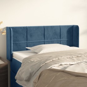 Dark blue velvet headboard 93x16x78/88 cm by , Headboards and footboards - Ref: Foro24-3118808, Price: 52,99 €, Discount: %