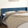 Dark blue velvet headboard 203x16x78/88 cm by , Headboards and footboards - Ref: Foro24-3118978, Price: 76,63 €, Discount: %