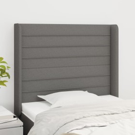 Headboard with dark gray fabric ears 93x16x118/128 cm by , Headboards and footboards - Ref: Foro24-3119703, Price: 75,99 €, D...