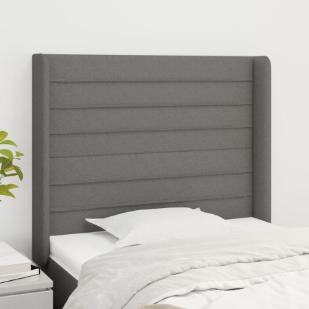 Cabecero con orejas de tela gris oscuro 93x16x118/128 cm de , Cabeceros y pies de cama - Ref: Foro24-3119703, Precio: 64,76 €...