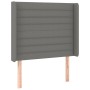 Headboard with dark gray fabric ears 93x16x118/128 cm by , Headboards and footboards - Ref: Foro24-3119703, Price: 64,76 €, D...