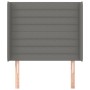 Headboard with dark gray fabric ears 93x16x118/128 cm by , Headboards and footboards - Ref: Foro24-3119703, Price: 64,76 €, D...