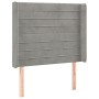 Headboard with light gray velvet ears 103x16x118/128 cm by , Headboards and footboards - Ref: Foro24-3119762, Price: 67,52 €,...