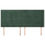 Headboard with dark green velvet ears 183x16x118/128cm by , Headboards and footboards - Ref: Foro24-3119783, Price: 135,75 €,...