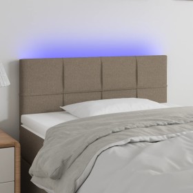 Taupe gray fabric headboard with LED 90x5x78/88 cm by , Headboards and footboards - Ref: Foro24-3121598, Price: 49,97 €, Disc...