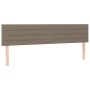 Cabecero con LED de tela gris taupe 200x5x78/88 cm de , Cabeceros y pies de cama - Ref: Foro24-3121778, Precio: 75,31 €, Desc...