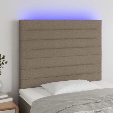 Cabecero con luces LED tela gris taupe 90x5x118/128 cm de , Cabeceros y pies de cama - Ref: Foro24-3122550, Precio: 74,99 €, ...