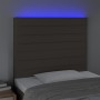 Headboard with LED lights taupe gray fabric 90x5x118/128 cm by , Headboards and footboards - Ref: Foro24-3122550, Price: 74,6...