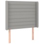 Light gray fabric headboard with LED 103x16x118/128 cm by , Headboards and footboards - Ref: Foro24-3124178, Price: 78,77 €, ...