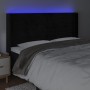 Black velvet headboard with LED 203x16x118/128 cm by , Headboards and footboards - Ref: Foro24-3124256, Price: 141,99 €, Disc...