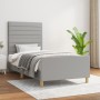 Estructura de cama con cabecero de tela gris claro 100x200 cm de , Camas y somieres - Ref: Foro24-3125114, Precio: 155,21 €, ...