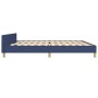 Estructura de cama con cabecero de tela azul 200x200 cm de , Camas y somieres - Ref: Foro24-3125168, Precio: 267,75 €, Descue...