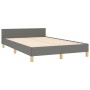 Bed frame with headboard in dark gray fabric 120x200 cm by , Beds and slatted bases - Ref: Foro24-3125123, Price: 162,47 €, D...