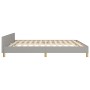 Bed frame with headboard light gray fabric 180x200 cm by , Beds and slatted bases - Ref: Foro24-3125154, Price: 220,06 €, Dis...