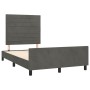 Dark gray velvet bed frame with headboard 120x200 cm by , Beds and slatted bases - Ref: Foro24-3125807, Price: 162,45 €, Disc...