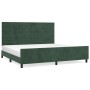 Dark green velvet bed frame with headboard 200x200 cm by , Beds and slatted bases - Ref: Foro24-3125839, Price: 274,34 €, Dis...