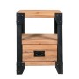 Mesitas de noche 2 uds madera maciza acacia y acero 40x30x54 cm de vidaXL, Mesitas de noche - Ref: Foro24-279100, Precio: 163...