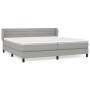 Cama box spring con colchón tela gris claro 200x200 cm de , Camas y somieres - Ref: Foro24-3126349, Precio: 569,26 €, Descuen...